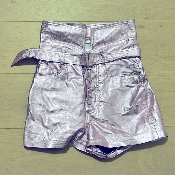 IRO Pants - IRO metallic pink shorts